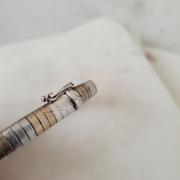 925 Sterling Silver Tri Color Bracelet - Picture 5 of 12